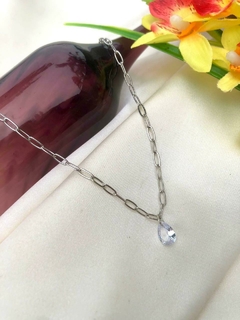 Choker Prata Folheada