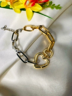 Pulseira Corretaria Folheado Dourada