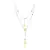 Colar Terço Cristal Vidro Redondo 6 mm Branco Dourado Nossa Sra Aparecida - comprar online