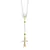 Colar Terço Cristal Vidro Redondo 6 mm Branco Dourado Nossa Sra Aparecida