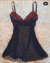 Baby Doll Camisolin Tanga Sexy Talle Grande Negro Y Rubi - comprar online