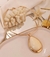 Colar Folheado aro pingente maxi gota (dourado / prata)