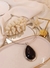 Colar Folheado aro pingente maxi gota (dourado / prata) - comprar online