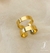 Anel regulável liso dourado