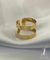 Anel regulável liso dourado - comprar online