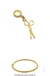 Berloque tesoura dourado