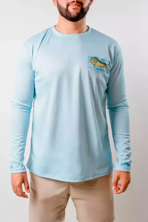 Camiseta para pesca Aria Dorado Azul