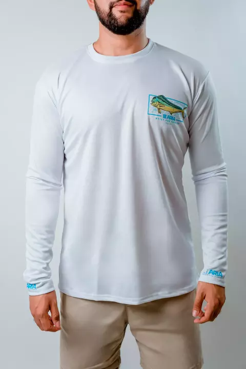 Camiseta para pesca Aria Dorado Blanco