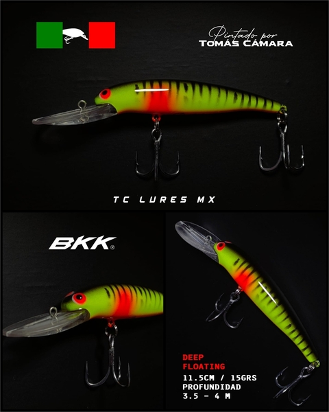 Señuelo Jerkbait TC LURES MX TC24 Amarillo atigrado pecho naranja - comprar en línea