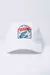 Gorra de gabardina blanca para pesca con ajustador corredizo Aria White Bass