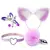 Kit Rabo Coelho Tiara Orelhas Grampos
