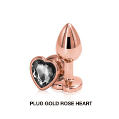 Plug Gold Rose Heart