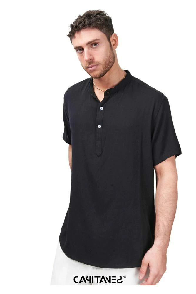 CAMISOLA TIZIANA LINO CUELLO MAO M.C.