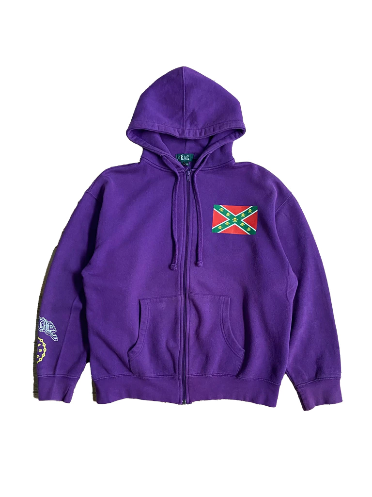 Hoodie "YOU DON`T KNOW ME" // SOLID WORKS X FUZAKERU - Violeta