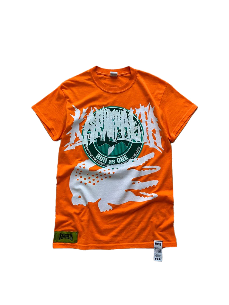 T-shirt Karne Palta Full Logo - Blastover Naranja Flúo / talle S