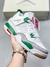 Air Jordan 4 Verde, branco e cinza