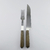 Juego Cuchillo y Tenedor 18 cm Acero Inoxidable Cabo Madera Lados Rectos en internet