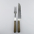 Juego Cuchillo y Tenedor 22 cm Acero Inoxidable Cabo Madera Lados Rectos - comprar online