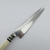 Cuchillo campero de 20 cm con mango de canilla de ciervo y funda de cuero marrón.

