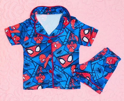 Pijama americano homem aranha azul infantil