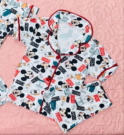 Pijama americano mickey cafe