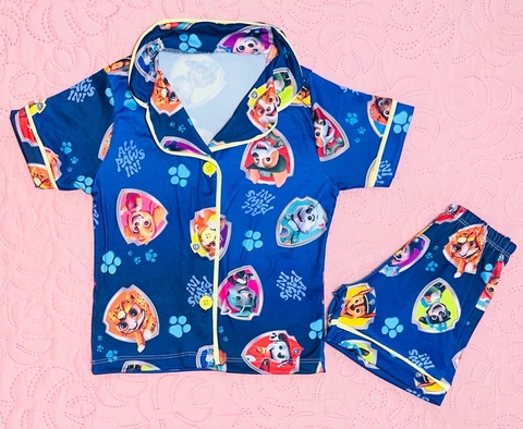 Pijama americano patrulha canina azul infantil
