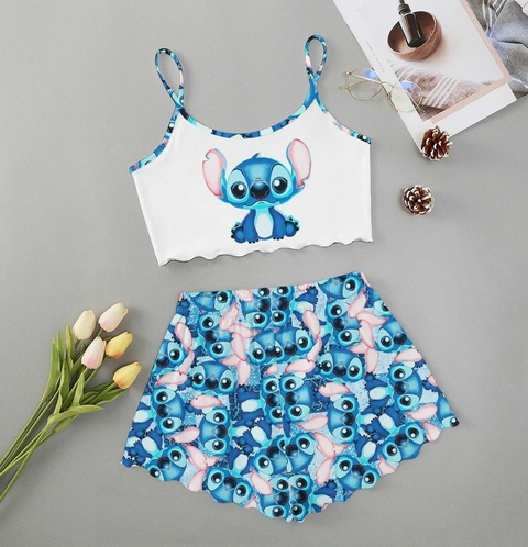 Pijama Doll o Dinha stitch azul