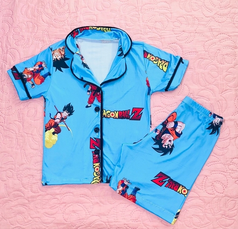 Pijama americano mostrou dragonball azul infantil