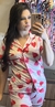 Pijama coração rosa
