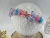 Tiara jardim azul e rosa - loja online