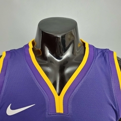 Camiseta Regata Los Angeles Lakers Roxa - Nike - Masculina Gola V - Suprema Esportes | Camisas de Time