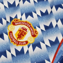 Camisa Manchester United Retrô 1990/1992 Azul e Branca - Adidas - Suprema Esportes | Camisas de Time