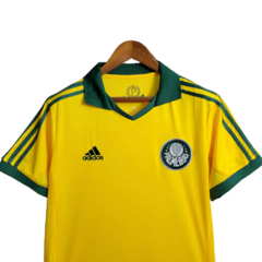 Camisa Retrô Palmeiras 2014 - Torcedor Adidas Masculina - Amarela com detalhes em verde - Suprema Esportes | Camisas de Time