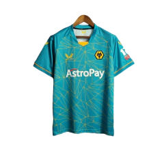 Camisas Wolverhampton II 22/23 - Torcedor Castore Masculina - Azul com detalhes em amarelo