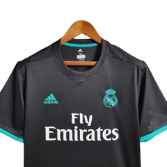 Camisa Retrô Real Madrid II 17/18 - Masculina Adidas - Preta com detalhes em verde na internet