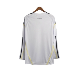 Camisa Retrô Real Madrid I 09/10 manga longa - Masculina Adidas - Branca com detalhes em preto e amarelo - comprar online
