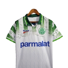 Camisa Retrô Palmeiras II 1996 - Rhumel Masculina - Branca com detalhes em verde com patrocínio Parmalat - comprar online