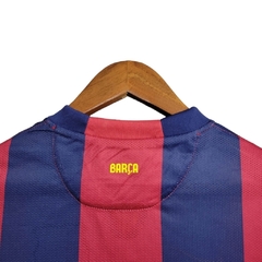 Camisa Retrô Barcelona I 2014/2015 manga longa - Nike Masculina - Azul e vermelha