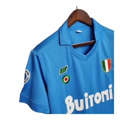 Camisa Napoli I Retrô 1987/1988 - Ennere Masculina - Azul - loja online
