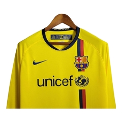 Camisa Retrô Barcelona II 08/09 manga longa - Masculina Nike - Amarela com detalhes em azul e vermelho na internet