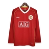 Camisa Retrô Manchester United I 2006/2007 manga longa - Nike Masculina - Vermelha com detalhes em amarelo e branco