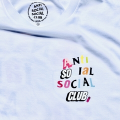 Playera anti social / colors white - Ollie Taco Shop