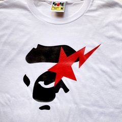 PLAYERA BAPE STAR HEAD WHITE