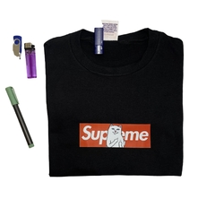 Playera supreme x ripndip black - Ollie Taco Shop