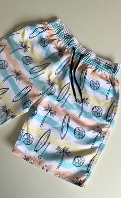 Bermuda Tactel Estampada Masculina 10 anos - All Kids Store | Roupas Infantis