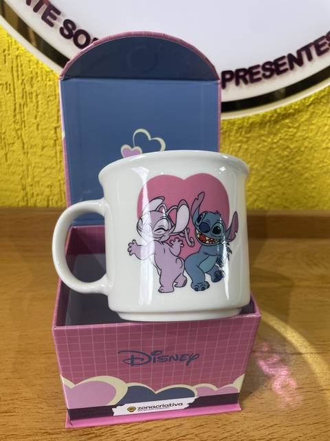 Caneca tom Stitch e Angel namorados 350 ml - zona criativa - comprar online