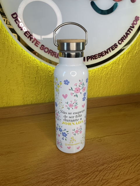 Garrafa Térmica Camp Motivacional Floral – Zonacriativa - comprar online