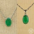 Pingente de esmeralda. Ouro branco 18k