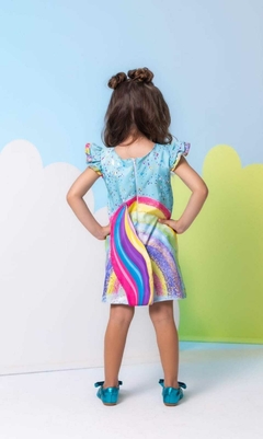 VESTIDO UNICÓRNIO 3D + TIARA - comprar online