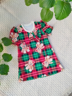 VESTIDO URSINHA XADREZ - loja online